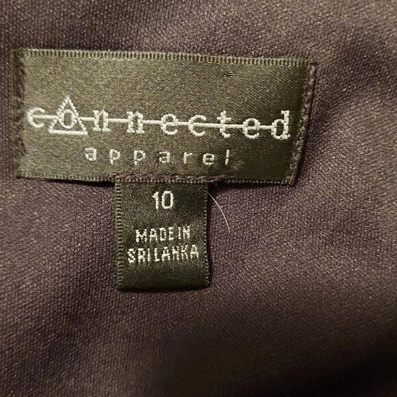 Connected Apparel Grid Sheath Dress Dark Academia Collegiate Workwear Size 10 - Picture 5 of 9